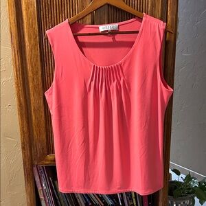 Kasper Coral Sleeveless Blouse